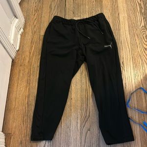 Black, puma, joggers, size large